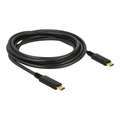 Image de Delock Câble USB C (M) pour 2.0 5 A 3 m noir