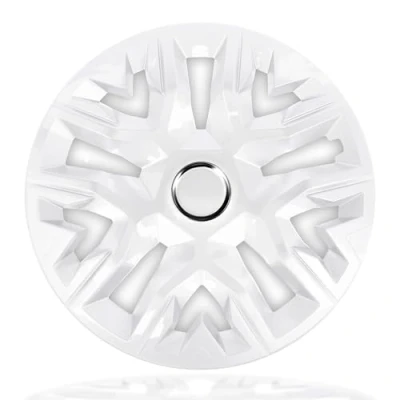 Afbeelding van NRM Perfecto White Set van 4 wieldoppen 15&quot; voor stalen velgen wit