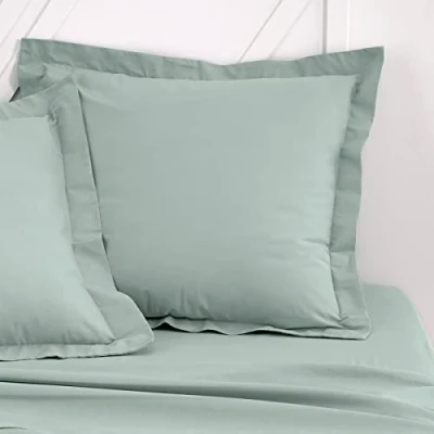 Afbeelding van TODAY Essential Set van 2 kussenslopen, 63 x cm, 100% katoen, effen, Celadon