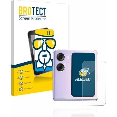 Afbeelding van BROTECT Screenprotector voor Oppo Find N2 Flip (Achterdisplay) Folie Beschermfolie Beschermglas transparant