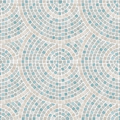 Afbeelding van Dutch Wallcoverings Artifice mozaïek tegel grijs/petrol M763 01