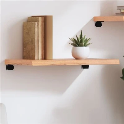 Afbeelding van Wandschap 60x30x4 cm behandeld massief eikenhout lichtbruin