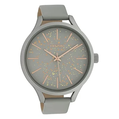 Afbeelding van OOZOO Timepieces Grijze horloge met steengrijze leren band C10088