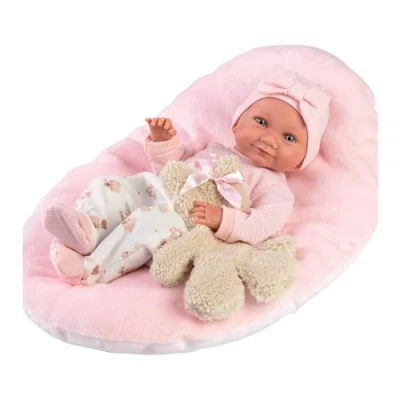 Afbeelding van Llorens Pop Nica Met kussen en teddy 40cm