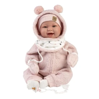Afbeelding van Llorens Pop Tala Sonrisas Met roze pakje 44cm