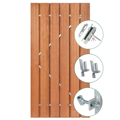 Afbeelding van Tuindeur Privacy hardhout 90 cm Tuindeco