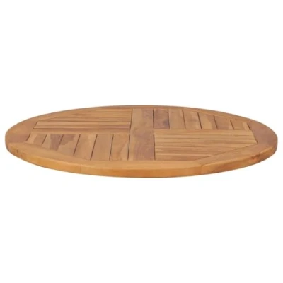 Afbeelding van vidaXL Tafelblad massief teakhout rond 2,5 cm 80