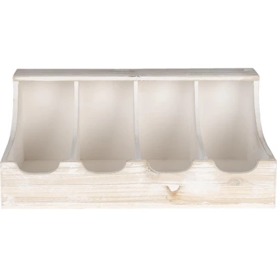 Afbeelding van Clayre &amp; Eef Bestekbak 41x28x17 cm Wit Hout Rechthoek Besteklade
