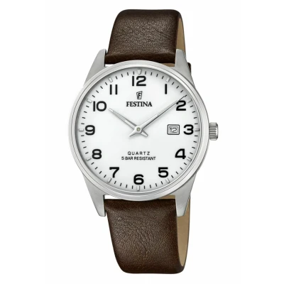 Afbeelding van Festina Clasico Horloge, Heren, Maat: One Size, White