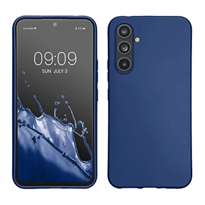 Afbeelding van kwmobile telefoonhoesje geschikt voor Samsung Galaxy A54 5G Hoesje smartphone Back cover in metallic blauw