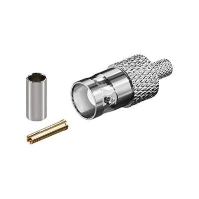 Afbeelding van Goobay BNC krimpkoppeling voor RG58/U kabels, met vergulde pin