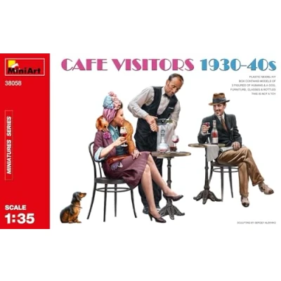 Afbeelding van 1:35 MiniArt 38058 Cafe Visitors 1930 40s Plastic Modelbouwpakket