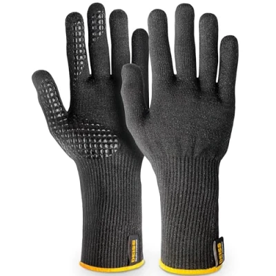 Afbeelding van Deiss Pro Anti snijhandschoenen van levensmiddelenkwaliteit, snijbestendige handschoenen voor keuken, grillen, huishouden en tuinieren niveau 5 handbeschermende (M)