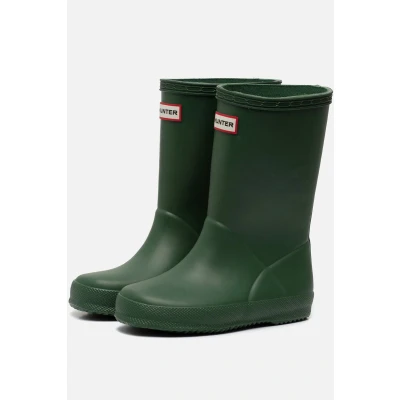 Afbeelding van Hunter Original KIDS First Classic Unisex Regenlaarzen voor kinderen, Maat: 33, Dark green Natuurrubber