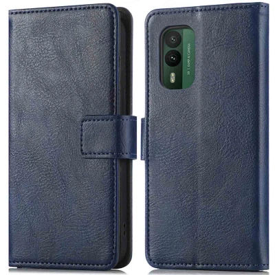 Afbeelding van iMoshion Hoesje Geschikt voor Nokia XR21 Met Pasjeshouder Luxe Bookcase Donkerblauw