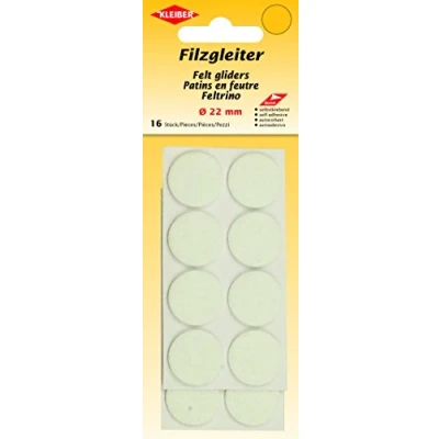 Afbeelding van Kleiber Viltglijders, 22 mm, wit, 18 x 8 1 cm