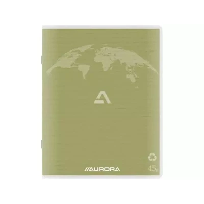 Afbeelding van Aurora Writing 45 kladschrift uit gerecycleerd papier, 200 bladzijden, gelijnd, mosgroen