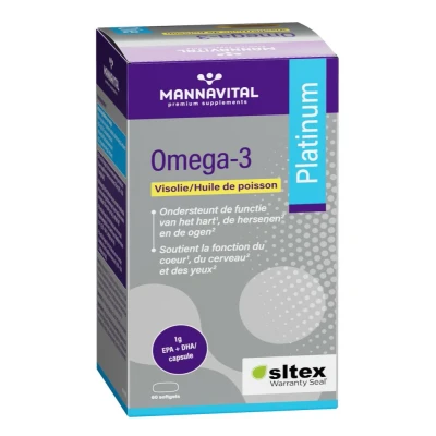 Afbeelding van Mannavital Omega 3 Visolie Softgels 60