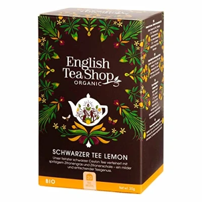 Image de English Tea Shop thé noir au citron bio 20 sachets de 35 g