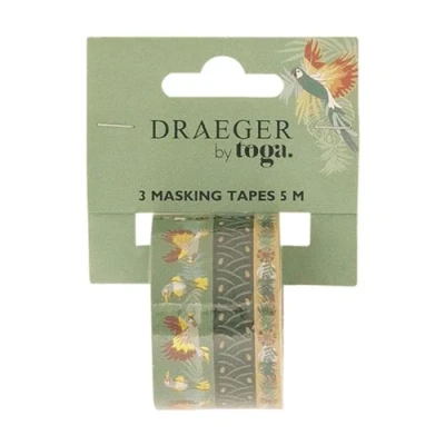 Image de Draeger la carterie Lot de 3 rubans masking tape SAFARI Multicolore