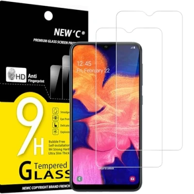 Afbeelding van NEW&#039;C 2 Stuks, Screen Protector voor Samsung Galaxy A10, A10S, M10, Gehard Glass Schermbeschermer Film 0.33 mm ultra transparant, resistent, anti kras, vingerafdrukken