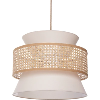 Afbeelding van LUYANO Hanglamp Naturel/Beige Rotan