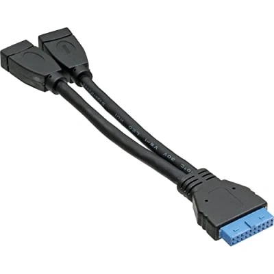 Afbeelding van Pin Header adapter USB3.0 (v) 2x USB A 0,15 meter
