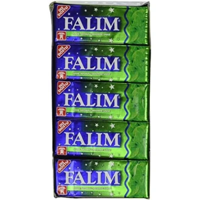 Afbeelding van Trinovi Falim 100 stuks kauwgom zonder suiker met muntsmaak (5 x 20 stuks), suiker, muntsmaak, verfrissende smaak, frisse adem