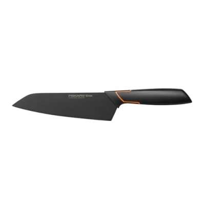 Afbeelding van Fiskars Santoku mes, Modern design, Totale lengte: 29 cm, Staal/Plastic, Edge, 1003097