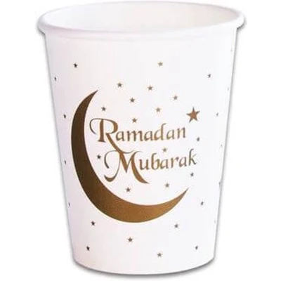 Afbeelding van Bekers Ramadan Mubarak 8 stuks
