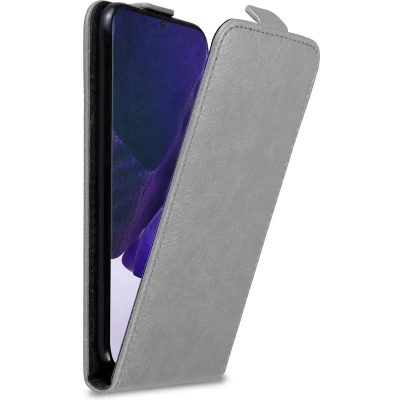Afbeelding van Cadorabo Hoesje geschikt voor Samsung Galaxy NOTE 20 ULTRA in TITANIUM GRIJS Beschermhoes flip design Case Cover met magnetische sluiting