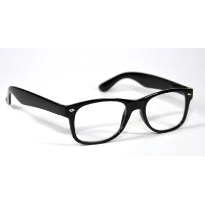 Afbeelding van Melleson Optics Leesbril Wayfarer Glans Zwart +2.00
