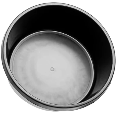Afbeelding van KADAX Ronde mortelemmer van kunststof met handgrepen, voor bouwplaats, tuin, water, cement, reiniging (1,14 l)
