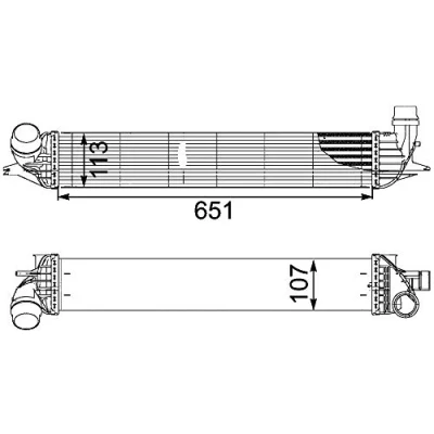Afbeelding van MAHLE ORIGINAL CI 151 000P Intercooler
