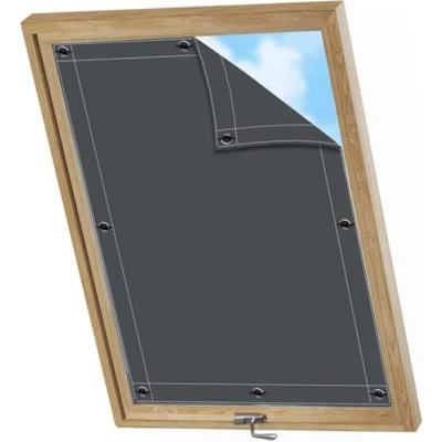 Afbeelding van AIYOUVM Rolgordijn verduistering voor ramen, zonwering dakramen, thermische bescherming ramen Windows Velux Roto, warmte reductie, 116 x 73 cm