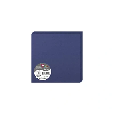 Image de Paquet de 25 cartes pliées Pollen 160x160mm Bleu Nuit 210g