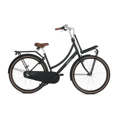 Afbeelding van Popal Daily Dutch Basic+ N3 Transportfiets Stadsfiets Dames 47 centimeter Mat Zwart