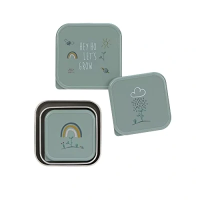 Image de LÄSSIG Lot de 3 boîtes à goûter en acier inoxydable Garden Explorer