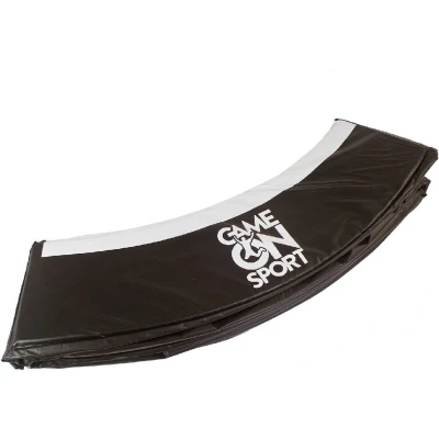 Afbeelding van Game on Sport Beschermrand Regular Zwart Ø 244 cm PVC Breedte: 26 Trampoline Accessoires Speelgoed Uitgevoerd met Witte Bies