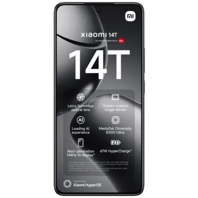 Image de Xiaomi 14T 12GB/256GB Noir avec Yoin contrat 200 mn + 40000 Mo 4G+