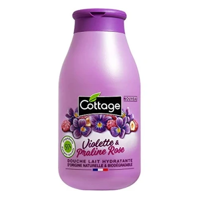 Afbeelding van Cottage Douchegel, hydraterend, 97% ingrediënten van natuurlijke oorsprong, 250 ml, gemaakt in Frankrijk, violet en roze praline, 1 stuk (1 stuk)