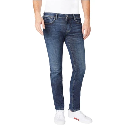 Afbeelding van Pepe jeans Hatch Slim fit darkblue denim, Heren, Maat: 40x34, Dark blue denim