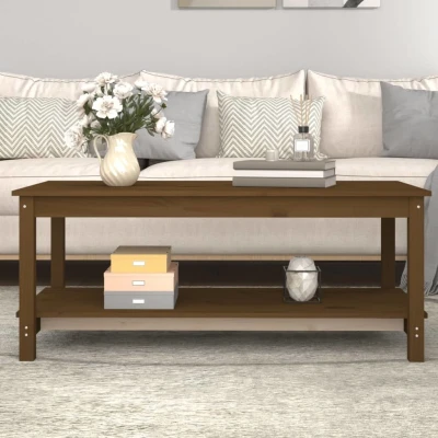 Afbeelding van Salontafel 110x55x45 cm massief grenenhout honingbruin