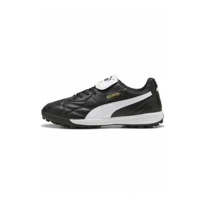 Afbeelding van PUMA King Top Tt Voetbalschoenen, uniseks, Zwart Wit Goud