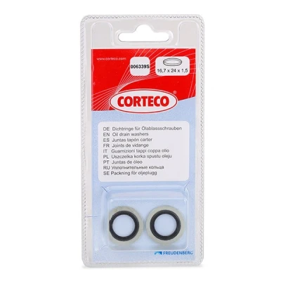 Afbeelding van CORTECO 006339S Olie Aftapplug Dichting Rubber RENAULT: TWINGO 1, Clio 4, III Grandtour, PEUGEOT: 207 Hatchback, 206 Partner II Van