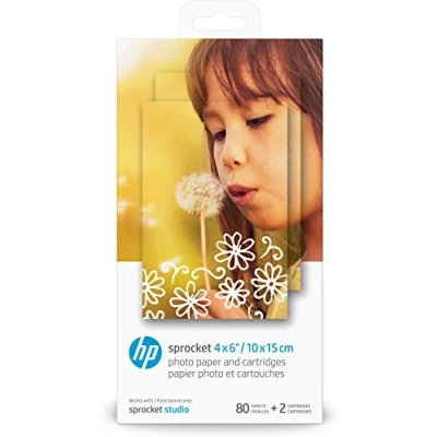 Image de Pack HP Sprocket Studio 2 cartouches + 80 feuilles A6