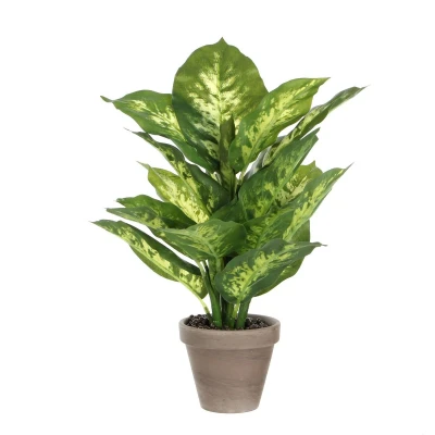Afbeelding van Dieffenbachia Kunstplant in Bloempot Stan H40 x Ø30 cm Groen