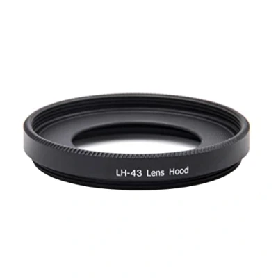 Afbeelding van vhbw Aluminium zonneklep, zonneklep 43 mm, zwart voor Canon EF M 22 mm 1:2 STM