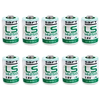 Afbeelding van Saft LS14250 1/2 AA Lithium thionylchloride batterij, 3,6 V, 10 stuks, wit/groen