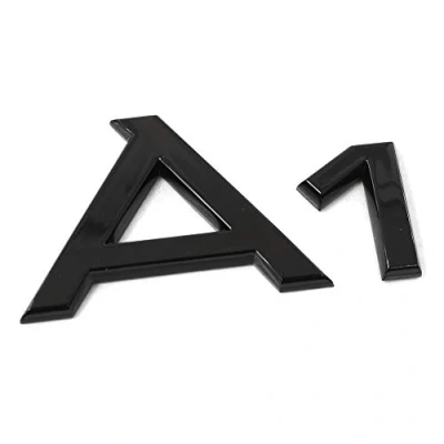 Afbeelding van Audi 82A071803 opschrift A1 logo zwart Tuning Exclusive Black Edition zelfklevend embleem